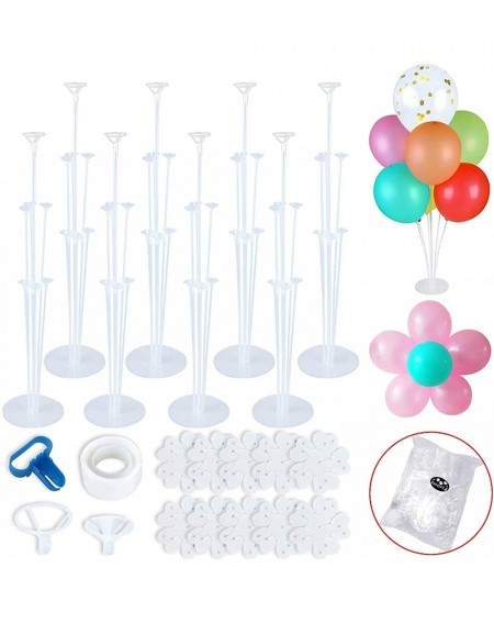 Balloons 8 Sets of Balloon Stand Kits- Table Balloon Holder with Balloon Accessories Include Glue- 10 Flower Clips and Tie To...