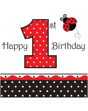 Party Packs Ladybug Fancy Birthday Party Supplies Pack 16 Guests - 16 Paper Dessert Plates and 16 Paper Beverage Napkins - Ad...