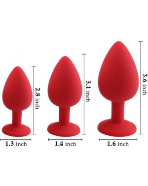 Adult Novelty Soft Medical Silicone Trainer Kit for Women-Anales Pugs Beginner Set 4Pcs/Set 4set red - 4set Red - C619HGCNH0R...