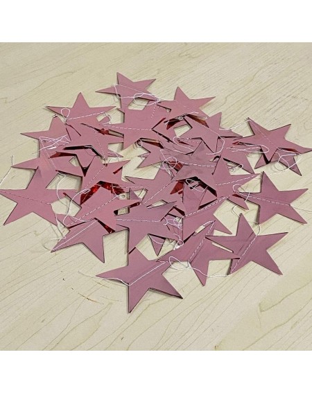 Banners & Garlands 6 Pack Rose Gold Paper Star Garland (Total 80 Feet) Glitter Star Bunting Banner- String Hanging Party Deco...