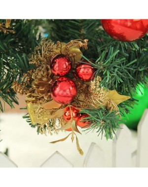 Ornaments Christmas Picks Decorations- 4pcs Xmas Tree Decoration Ornaments Flower Arrangement Picks Embellished with Bauble a...