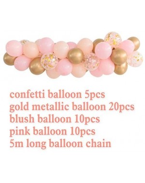 Balloons 45PCS DIY Balloons Garland with Pink Blush Balloons Confetti Balloons Gold Chrome Shiny Metallic Latex Balloons Perf...