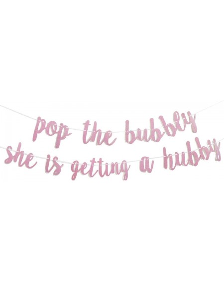 Banners & Garlands Bachelorette Party Decorations Glitter Rose Gold"Pop The Bubbly She is Getting A Hubby" Banner Bridal Show...