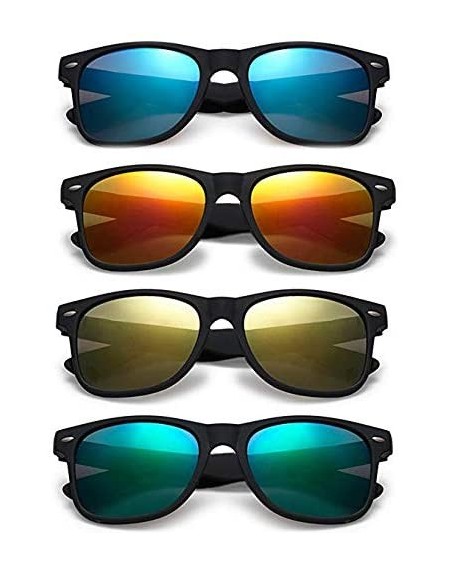 Favors Neon Colors Party Favor Supplies Unisex Sunglasses Pack of 8 for Kids (8 Pack Black Mirrored) - 8 Pack Black Mirrored ...