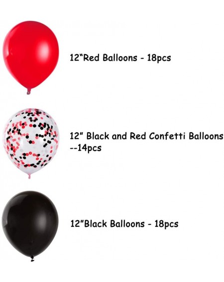 Balloons Black and Red Confetti Balloons Great for Wedding/Birthday/Baby Shower/Quinceanera/Graduation Party Decorations Supp...