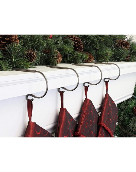 Stockings & Holders MantleClip Slim Stocking Holder- 4 Pack (Oil-Rubbed Bronze) - Oil-rubbed Bronze - CJ18A55GAME $17.75