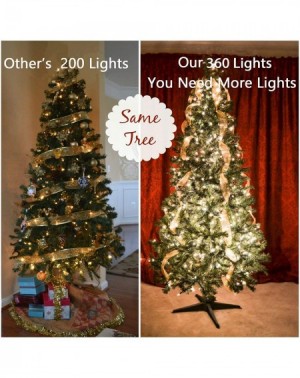 Outdoor String Lights 29V LED Christmas String Lights Outdoor Tree Lights 134Ft 360LED UL Certified End-to-End Plug- 8 Modes ...
