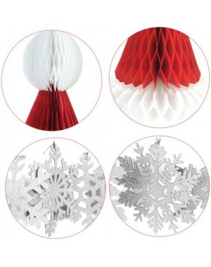 Banners & Garlands KAKALUOTE Christmas Party Decorations 11 Pcs Set- Party Hanging Swirls Supplies- Snowflake Garland Hanging...