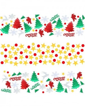 Confetti 60 g Christmas Table Confetti Christmas Metallic Foil Confetti for Xmas Party Decorations- Pentagram- Snowflake- San...