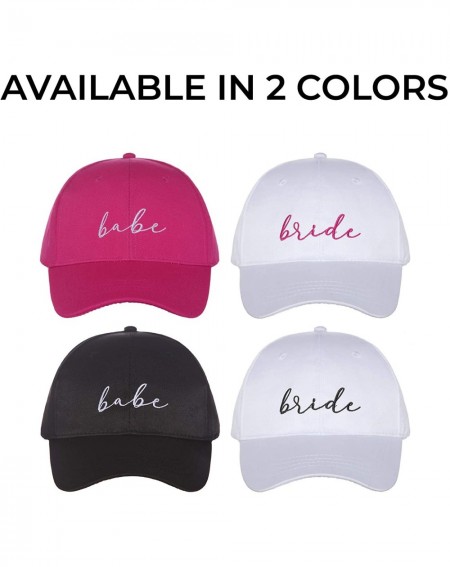 Favors Bride Tribe Hats I 6 Pack I 1 Bride Hat 5 Babe Hats I Bachelorette Hats Pink - Pink - CQ193YHTSTU $24.27