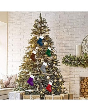 Stockings & Holders 2020 6 Pack 7" Mini Christmas Stockings Luxury Velvet Lovely Tree Ornaments for Family Decor Dinner Table...