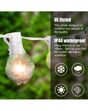Outdoor String Lights Outdoor String Lights with G40 Globe Bulbs- Waterproof Backyard Patio Lights- Hanging Indoor Outdoor St...