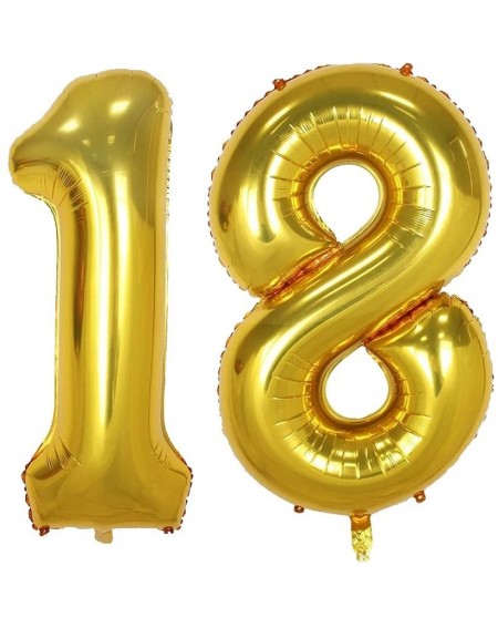Balloons 40inch Gold Number 18 Balloon Party Festival Decorations Birthday Anniversary Jumbo foil Helium Balloons Party Suppl...