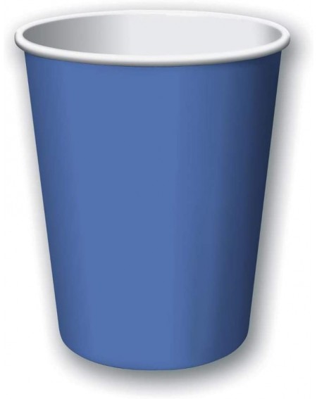 Party Tableware Paper Hot & Cold Cups 9oz 24/Pkg-True Blue - CP1129BO5YH $9.36
