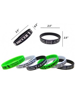 Party Favors 48 PCS Soccer Motivational Silicone Wristband for Kids - Personalized Silicone Rubber Bracelets - Sports Prizes ...