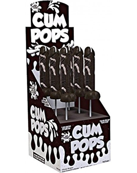 Adult Novelty Cum Cock Pops Display- Dark Chocolate- 6 Count - CW18C4YNU8Y $55.99