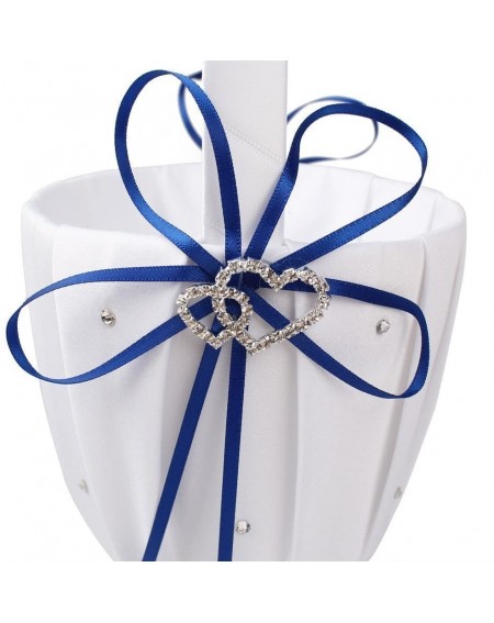 Ceremony Supplies Wedding Flower Basket- Ribbon Bowknot Double Heart Rhinestone Wedding Decoration Kits- Wedding Girls Flower...