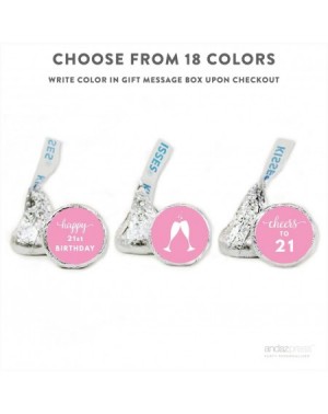 Favors Chocolate Drop Labels Trio- Fits Hershey's Kisses Party Favors- 21st Birthday- 216-Pack- Choose Decorations- Stickers ...