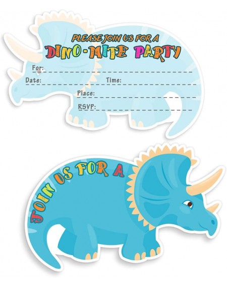Invitations Yangmics 20 Dinosaur Birthday Party Invitations with Envelopes-Double Sided -Shaped Fill-in Invitations-Kids for ...