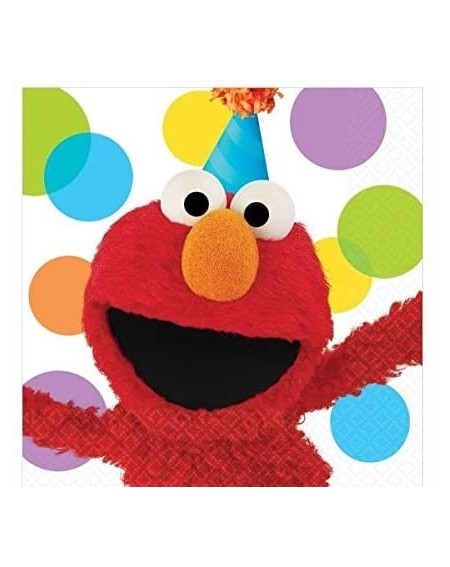 Party Tableware Amscan 515597 Lunch Napkins - Elmo Collection - 16 pcs - Party Accessory - C611CE9U0VB $9.08