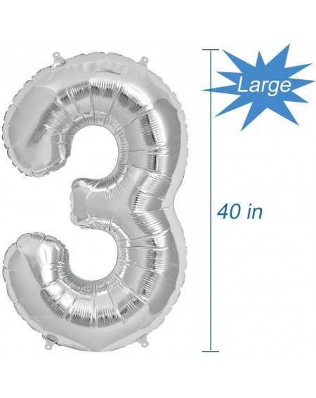 Balloons Silver Number 13 Balloons- Official Teenager 13th Birthday Party Decorations Supplies- 40 Inch - Silver Number 13 - ...