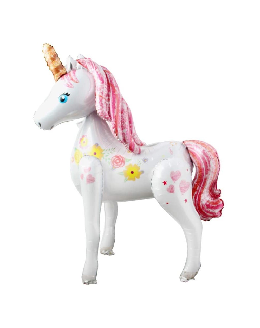 Balloons Self Stand Huge 3D Cartoon Unicorn Birthday Party Horse Decorations Supplies Wedding Engagement Children's Day Foil ...
