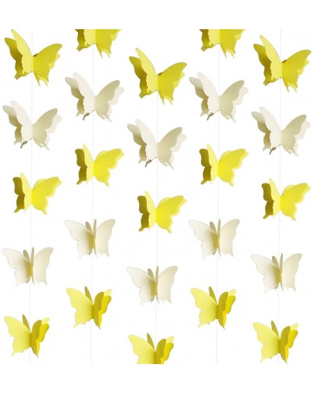 Banners & Garlands Butterfly Hanging Garland 3D Paper Bunting Banner Party Decorations Wedding Baby Shower Home Decor Yellow ...