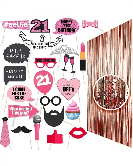 Photobooth Props 21st BIRTHDAY Photo Props - 21 Birthday Party Supplies - 21 Photo Booth - Finally Legal 21 - Backdrop Props ...