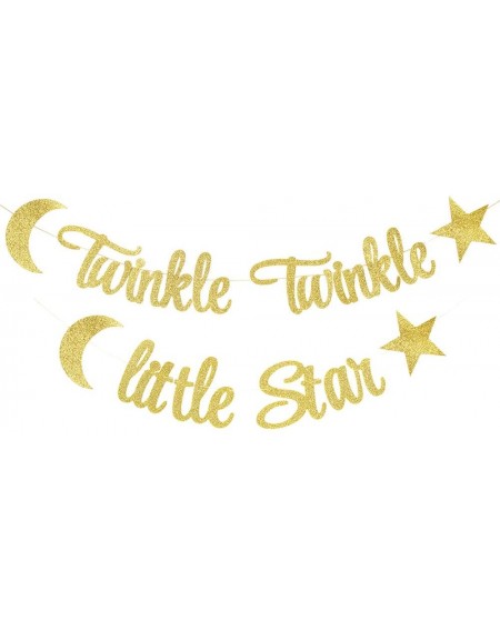 Banners & Garlands Twinkle Twinkle Little Star Banner - Baby Shower- Gender Reveal Party- Glitter Party Decor - C3190WK5I2E $...