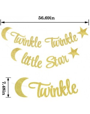 Banners & Garlands Twinkle Twinkle Little Star Banner - Baby Shower- Gender Reveal Party- Glitter Party Decor - C3190WK5I2E $...