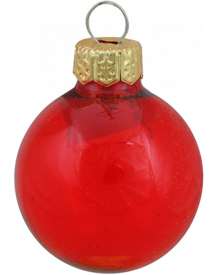 Ornaments 12ct Clear Red Glass Ball Christmas Ornaments 2.75" (70mm) - CC18ZCDI76O $62.25
