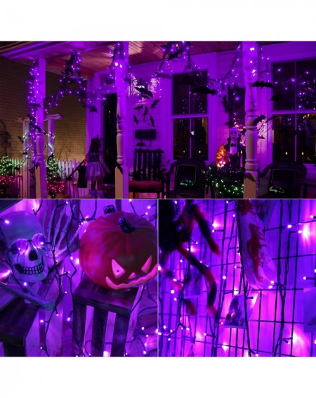Indoor String Lights Purple Lights- 78.74ft 240 LED Halloween Lights- Plug in Halloween Lights String Connectable- 8 Modes Ou...
