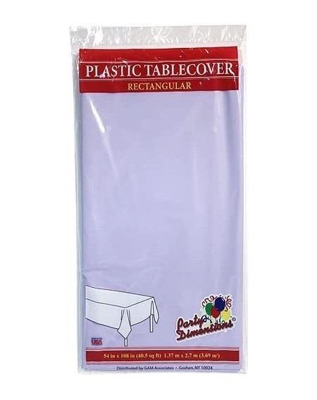 Tablecovers Plastic Party Tablecloths - Disposable- Rectangular Tablecovers - 4 Pack - Lavender - C912MY2RLLS $21.58