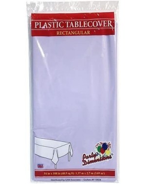 Tablecovers Plastic Party Tablecloths - Disposable- Rectangular Tablecovers - 4 Pack - Lavender - C912MY2RLLS $11.84