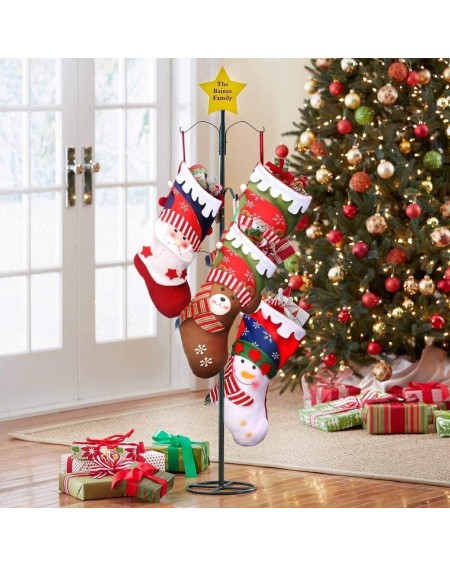 Stockings & Holders 3 Pack Christmas Stockings- 18" Large Size Xmas Stockings 3 Christmas Socks with Christmas Snowman Santa ...