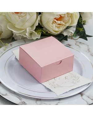 Favors 100 4 x 4 x 2 Pink Cake Wedding Favors Boxes with Tuck Top for Wedding Party Birthday Candy Gifts Decorations Supplies...