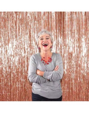 Photobooth Props Foil Fringe Curtains Metallic Tinsel Backdrop Foil Curtains for Birthday Wedding Engagement Photo Booth Prop...