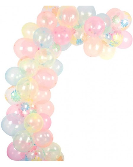 Balloons Crystal Clear Balloon Arch Garland Kit Transparent Party Balloons 12inch 60pcs Latex Pastel Rainbow Daisy Flowers Ba...