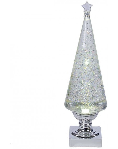Indoor String Lights Battery-Operated Lava Light Tree- 14-Inch- Clear and Silver - C711TCQHS3R $43.11