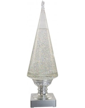 Indoor String Lights Battery-Operated Lava Light Tree- 14-Inch- Clear and Silver - C711TCQHS3R $43.11