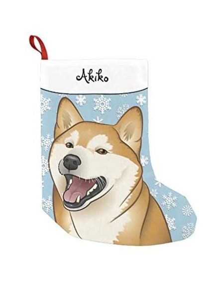 Stockings & Holders Personalized 10.4" x 16.8" Christmas Stocking- Xmas Stocking- Merry Christmas Happy Shiba Inu Stocking- X...