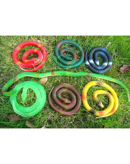 Party Favors 5 Pcs 30 inch Plastic Snakes Coiled Prop Toy Snakes- Snake Toys For Children- Prank- Prop- Gardens- Party Favors...