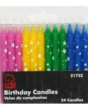 Birthday Candles Birthday Candles- Polka Dot Stars- Set of 6 Packs - Total of 144 candles - C911N2TQISL $19.28