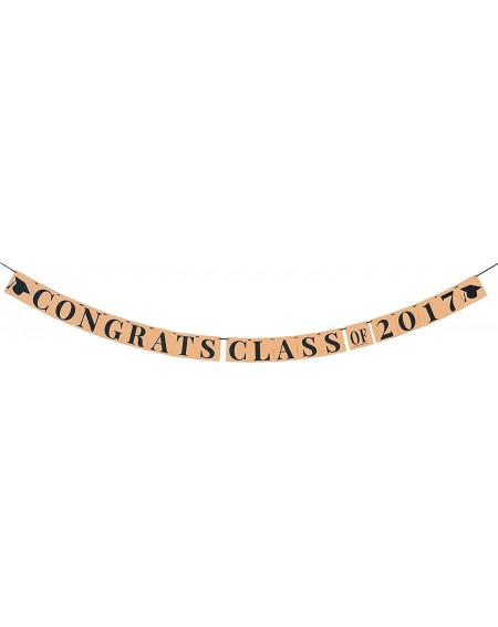 Banners & Garlands Congrats Class of 2020 Banner - Large- 6.3x6.3 Inch - Graduation Banner - Kraft Paper Bunting Graduation B...