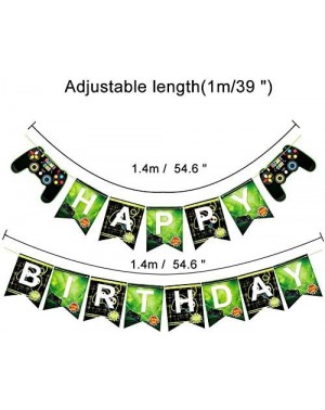 Banners & Garlands 12PCS Video Game Party Supplies Set-Happy Birthday Gaming Banner- Game On Welcome Hanging Decor-Game Contr...