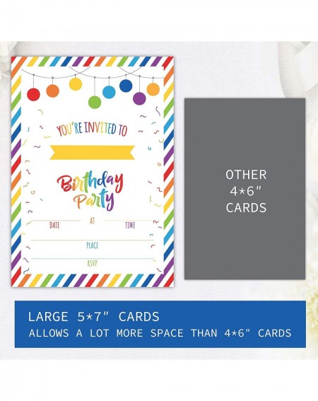 Invitations Birthday Party Invitations- 20 Cards with Matching Envelopes and 40 Stickers- Invitation Cards for Birthday Party...