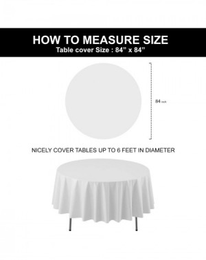 Tablecovers Heavy Duty 84" Round Plastic Table Cover Available in 22 Colors- Navy Blue - Navy Blue - C211015PUFV $8.07