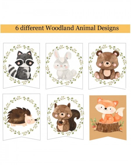 Banners Woodland Creatures ITS A BOY Banner for Baby Shower + Fox- Raccoon- Rabbit- Bear- Squirrel and Porcupine/Animals Them...