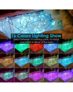 Outdoor String Lights 33Ft 100Led Fairy Lights 16 Colors 8 Modes USB Plug in String Lights Christmas Lights with Remote Multi...