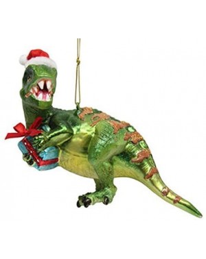 Ornaments Blown Glass Ornament - Dinosaur with Gift - C412BAXRX5L $11.43